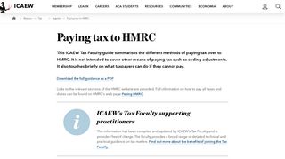 Paying tax to HMRC | Tax | ICAEW