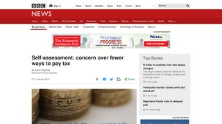 Self-assessment: concern over fewer ways to pay tax - BBC News