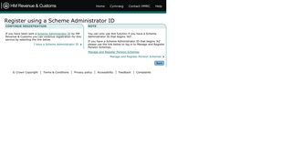 HMRC: Register using a Scheme Administrator ID