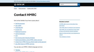 Contact HMRC - GOV.UK