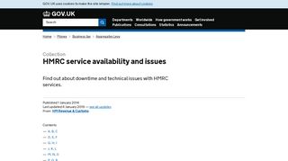 HMRC service availability and issues - GOV.UK