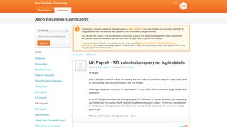 UK Payroll - RTI submission query re: login details - Xero Community