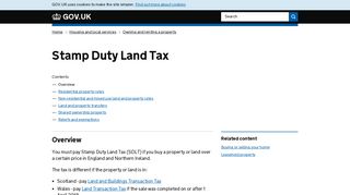 Stamp Duty Land Tax - GOV.UK