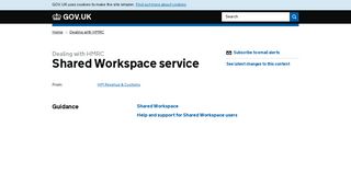 Dealing with HMRC: Shared Workspace service - GOV.UK