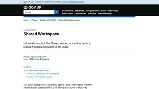 Shared Workspace - GOV.UK