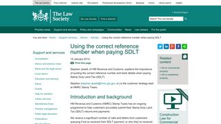 Using the correct reference number when paying SDLT - The Law ...