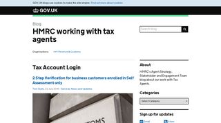 Tax Account Login - HMRC working with tax agents - Tax agent blog