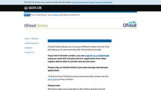 Ofsted Online