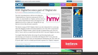 HMV Digital becomes part of 7Digital site | Complete Music Update