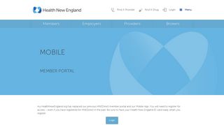 Mobile - Member Portal - Health New England