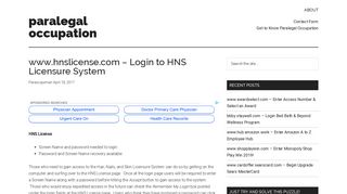www.hnslicense.com - Login to HNS Licensure System | paralegal ...