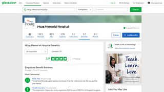 Hoag Memorial Hospital Employee Benefits and Perks | Glassdoor