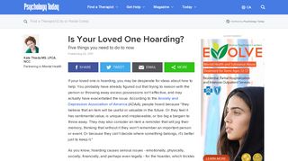 Is Your Loved One Hoarding? | Psychology Today