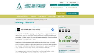 Hoarding: The Basics | Anxiety and Depression Association of ...