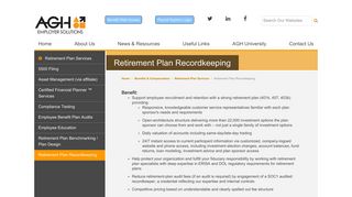 Retirement Plan Recordkeeping | AGH Employer Solutions