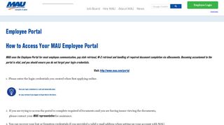 Employee Portal - MAU