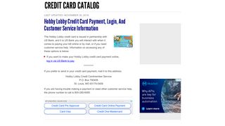Hobby Lobby Credit Card Payment, Login, and Customer Service ...
