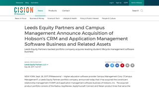 Leeds Equity Partners and Campus Management Announce ...