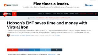 Hobson's EMT saves time and money with Virtual Iron | ZDNet
