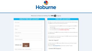 hoburne Wi-Fi Free Signup
