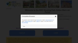 HOC Housing Path - Homepage
