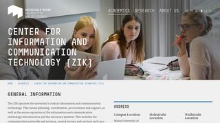 Hochschule Mainz: Center for Information and Communication ...