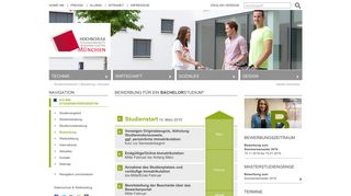 Hochschule München - Bewerbung - Bachelor