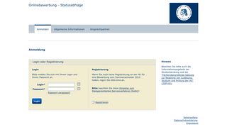 Humboldt-Universität zu Berlin - Onlinebewerbung-Statusabfrage