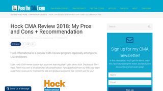 Hock CMA Review 2018: My Pros and Cons + Recommendation