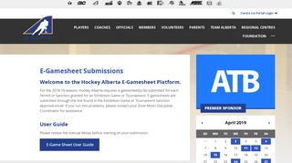 E-Gamesheet Submissions | Hockey Alberta