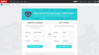 Play Fantasy Hockey for Free - ESPN - ESPN.com