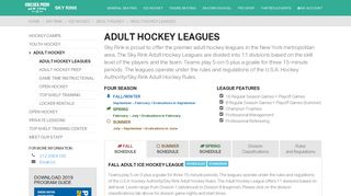 Adult Hockey Leagues | Chelsea Piers NYC