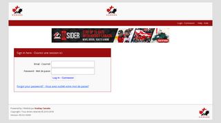 Login / Ouverture de session - Hockey Canada Registry Login