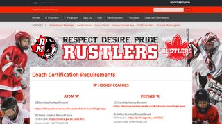 Coach Certification Requirements - Ridge Meadows Minor Hockey