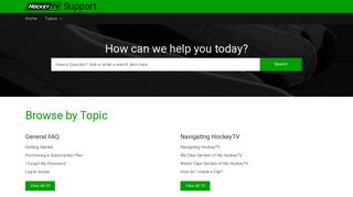 HockeyTV Support | Portal