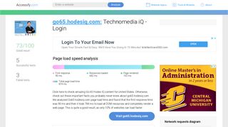 Access go65.hodesiq.com. Technomedia iQ - Login