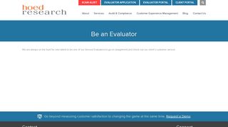 Be an Evaluator - Hoed Mystery Shopping