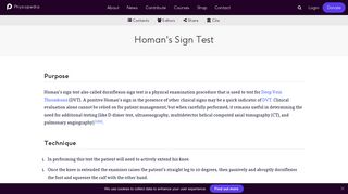 Homan's Sign Test - Physiopedia