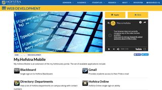 My.Hofstra Mobile | Web Development | Hofstra | New York