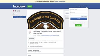 Southwest WA HOG Chapter Membership Sign Up Day - Facebook