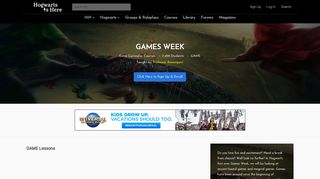 Games Week (GAME) | Hogwarts is Here