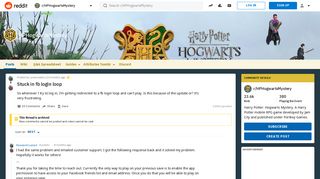 Stuck in fb login loop : HPHogwartsMystery - Reddit