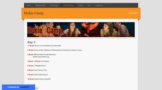 Camp Schedule - Hokie Camp