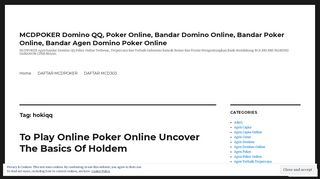hokiqq – MCDPOKER Domino QQ, Poker Online, Bandar Domino ...