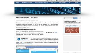 VMware Hands On Labs Online | VMwarebits.com