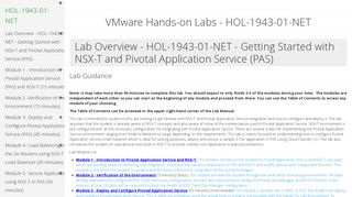 VMware Hands-on Labs - HOL-1943-01-NET
