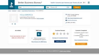 HOLA AMERICA | Better Business Bureau® Profile