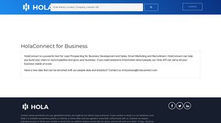 HolaConnect for Business - HolaConnect | Find the Email Addresses ...
