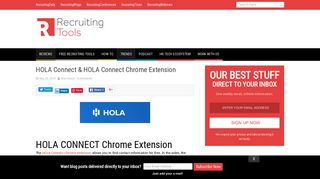 HOLA Connect & HOLA Connect Chrome Extension - Tools For ...