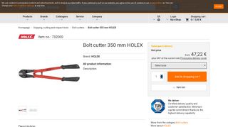 HOLEX Bolt cutter 350 mm HOLEX - Hoffmann Group